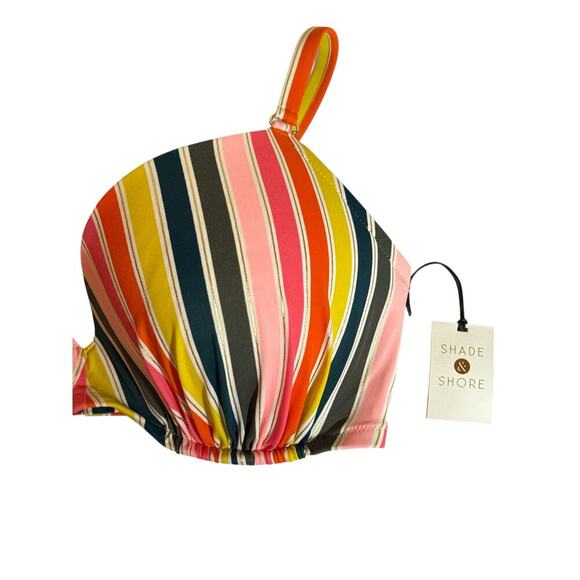 Shade and Shore Women's Padded Underwire Striped Bikini Top Size 38DD Multi NWT - Picture 5 of 7